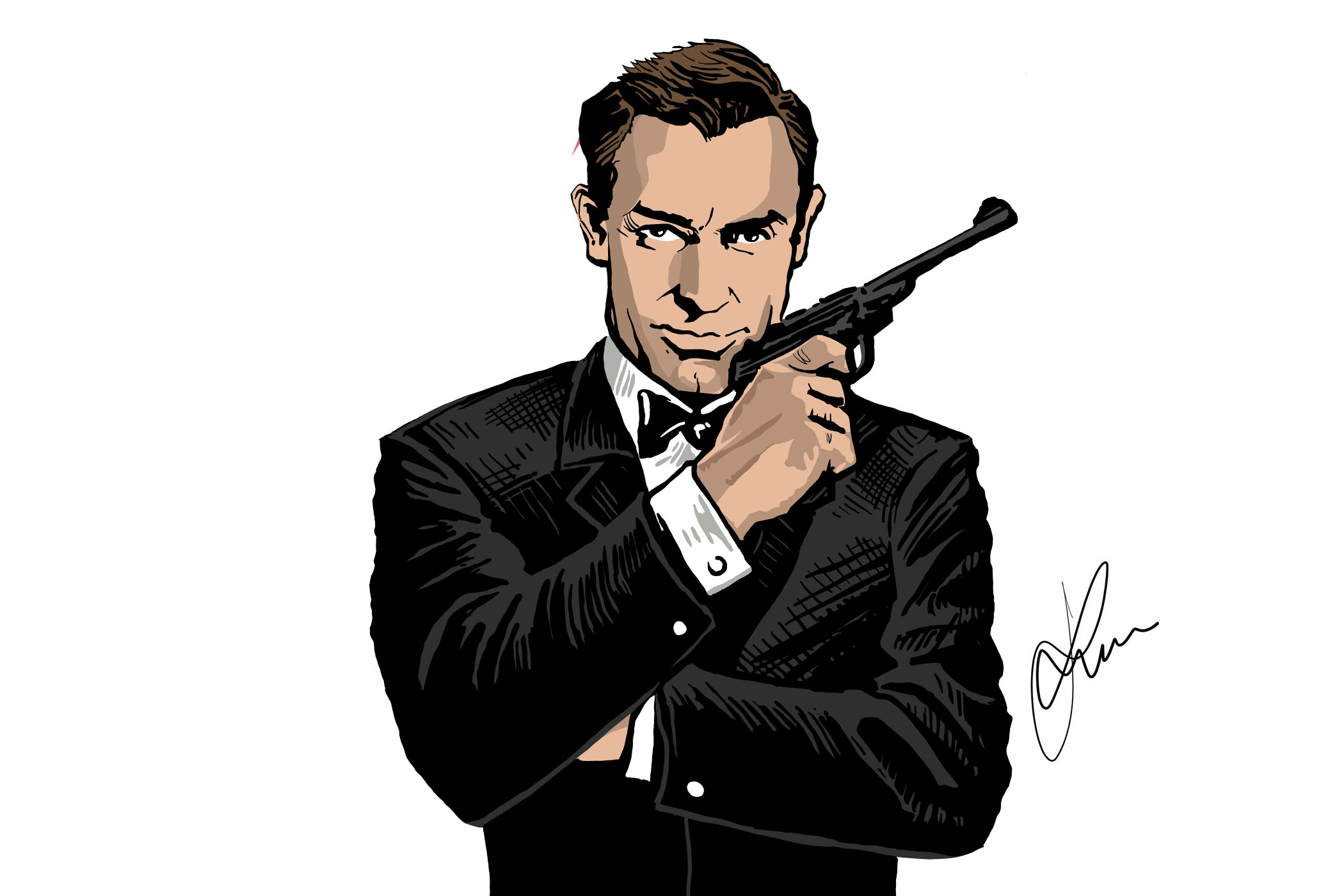 James Bond Digital Sketch